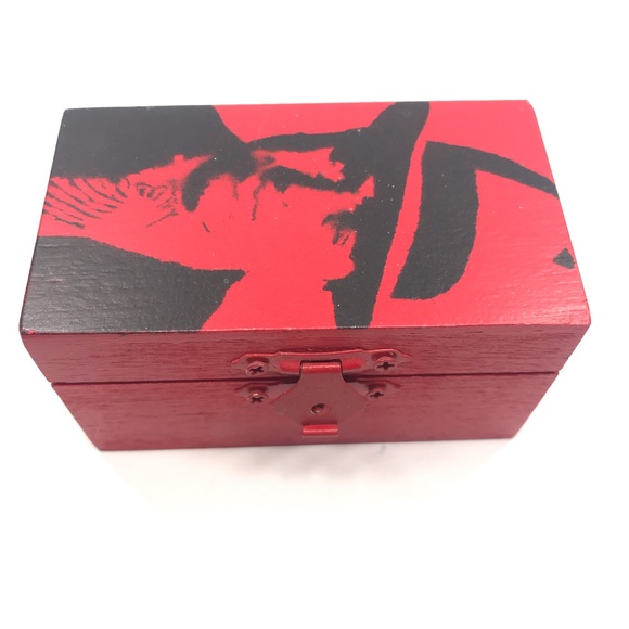 Al Capone Scarface Gangster inspired distressed graffiti Rocker Box Mini 4”x2.5” - Picture 2 of 12